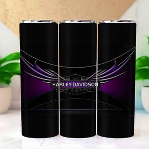 Harley Davidson, custom 20oz Tumbler with slide lid and straw